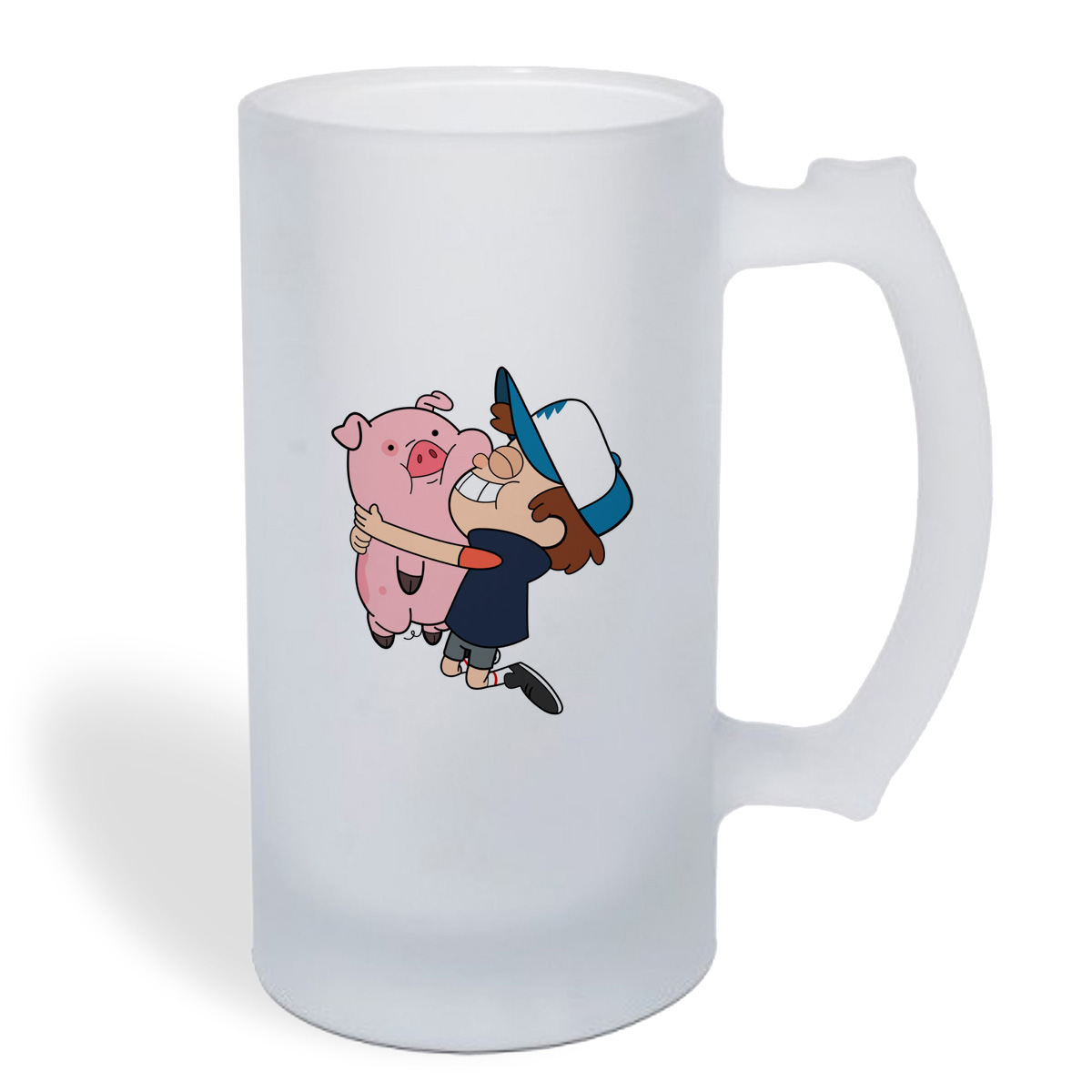 

Кружка пивная CoolPodarok Мультфильмы Гравити Фолз Gravity falls (мальчик со свинкой)