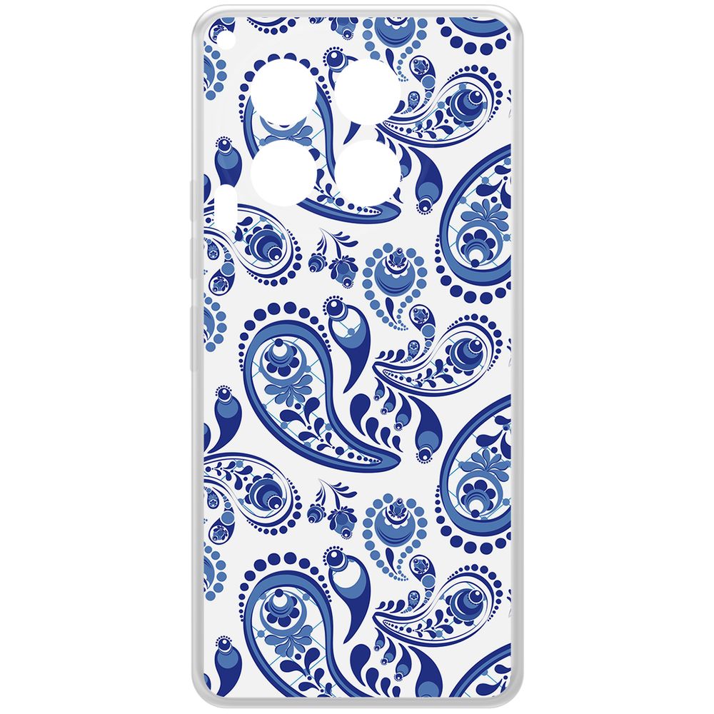 

Чехол-накладка Krutoff Clear Case Гжель для TECNO Camon 30 5G, Прозрачный