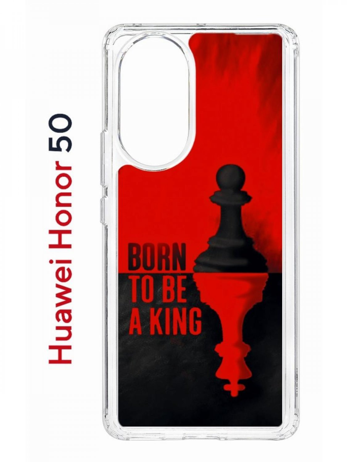 фото Чехол на honor 50, huawei nova 9 kruche print born to be a king, противоударный бампер кruче