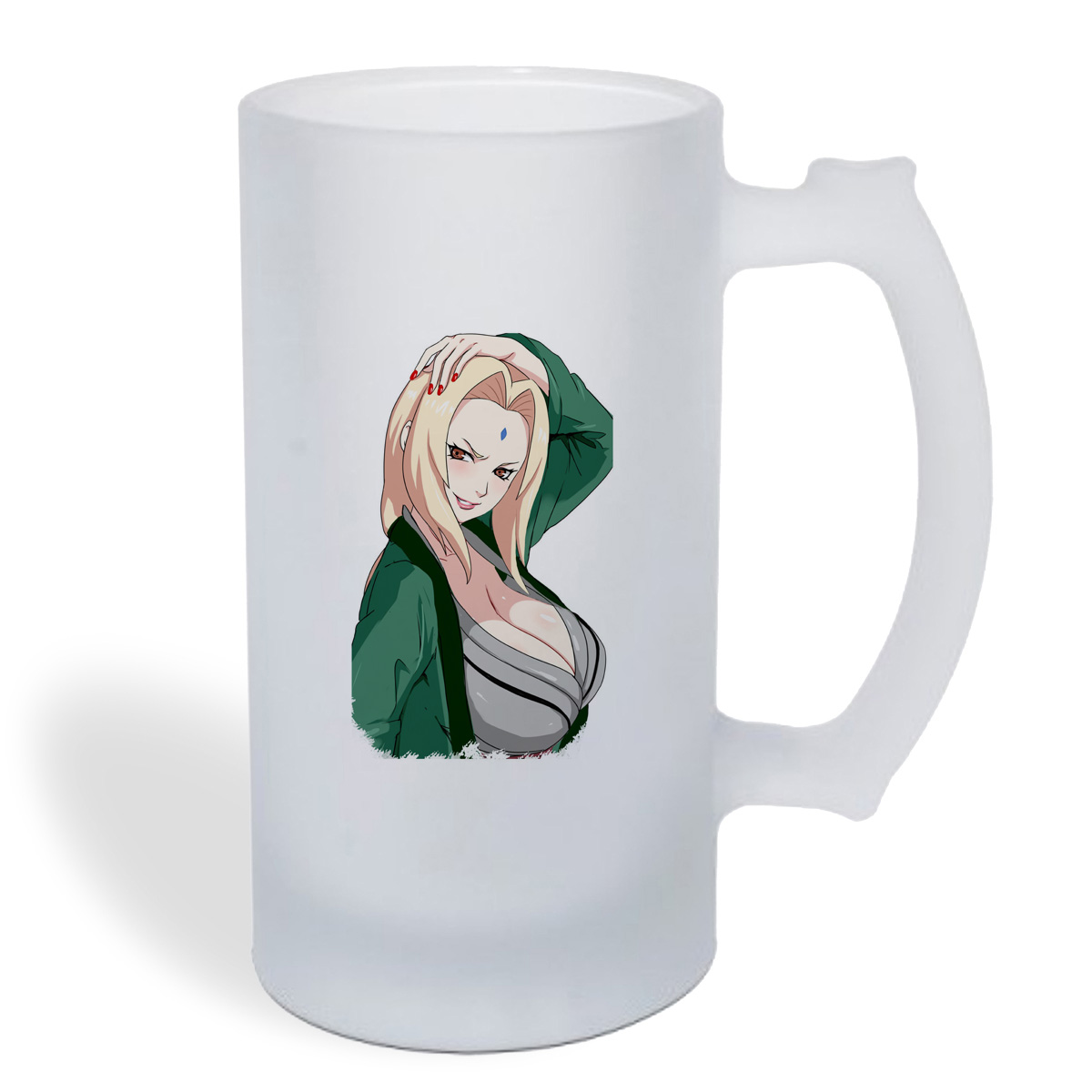 

Кружка пивная CoolPodarok Аниме Наруто Цунада Naruto Tsunada (девушка в зелёной одежде)