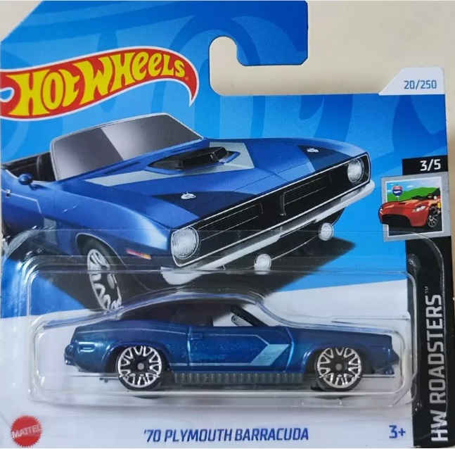 

Машинка базовой коллекции Hot Wheels `70 PLYMOUTH BARRACUDA синяя, Синий, 5785