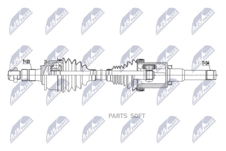 

Полуось Opel Astra J Gtc 1.4T 09- /Lewa,Atm Aad6/