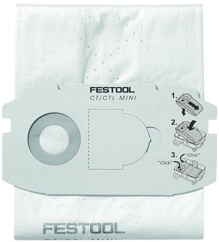 Мешок-пылесборник Festool FIS-CT MINI 5x. 5 шт многоразовый мешок для festool ctl midi 2 festool ctl mini с 2019г rockstar