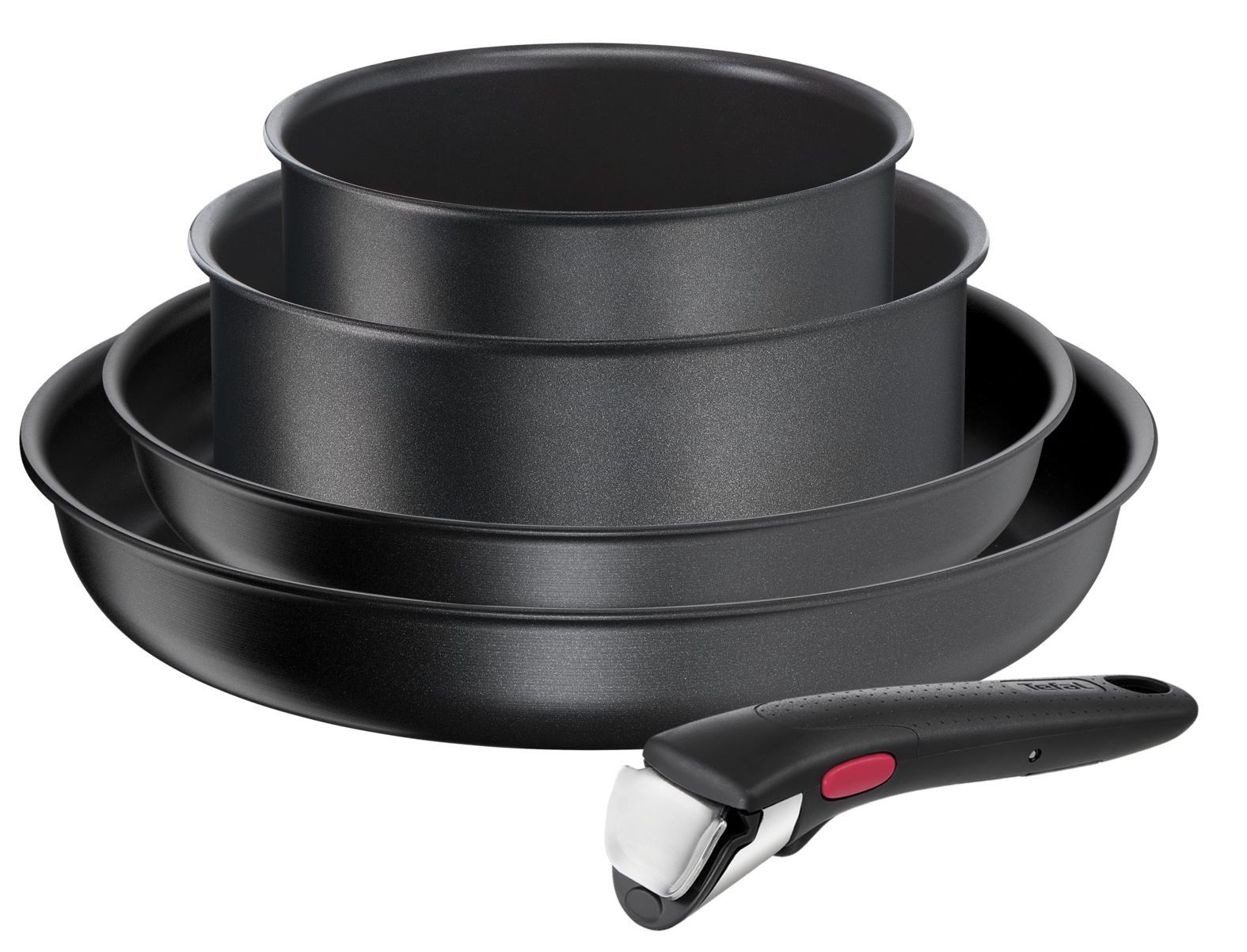 фото Набор посуды tefal ingenio daily chef black l7629102, 5 предметов, 16/20/24/28 см