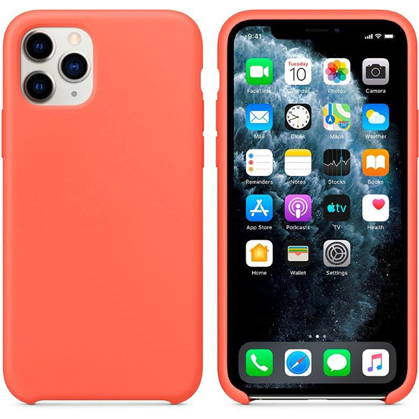 фото Чехол для iphone 11 pro max silicon case 100% org orange nobrand