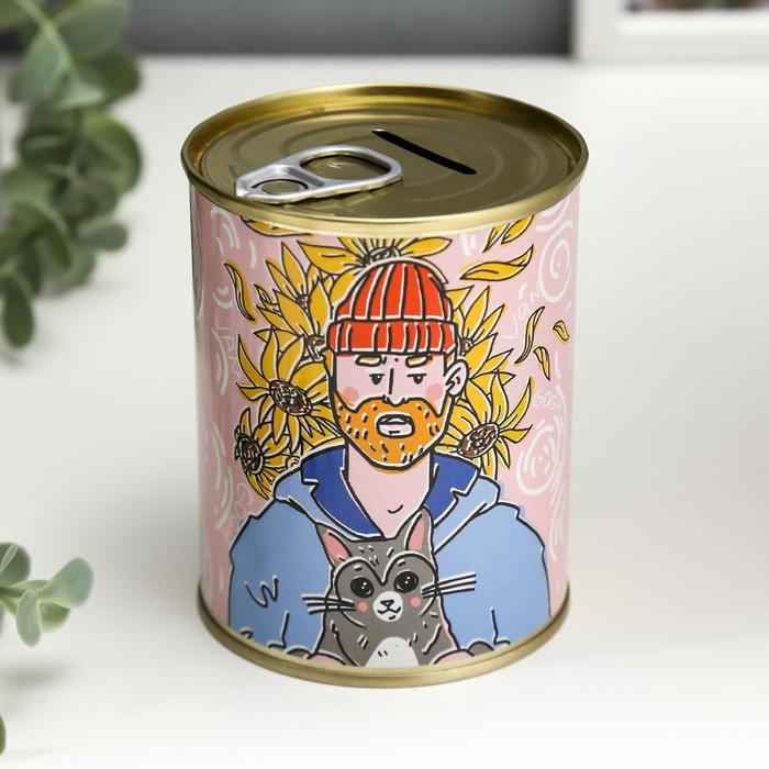 

Копилка-банка металл "Коплю на котика", Копилка банка "Консерва"