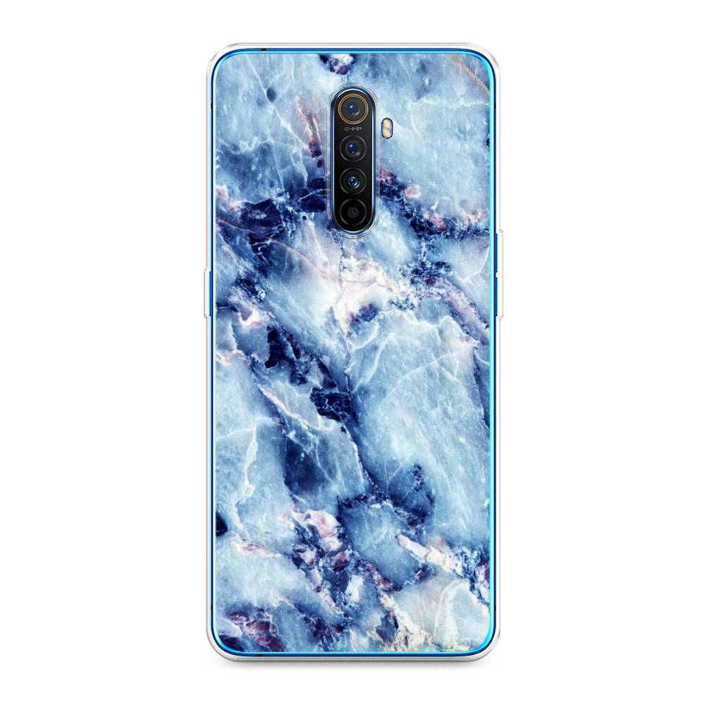

Чехол на Realme X2 Pro "Мрамор с синими прожилками", Синий, 251750-3