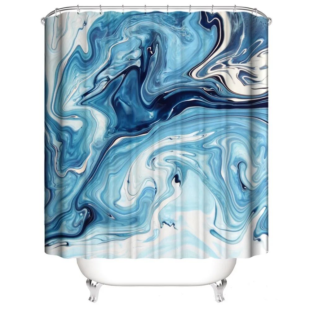 фото Штора для ванной carnation home fashions malachite 180x200 blue