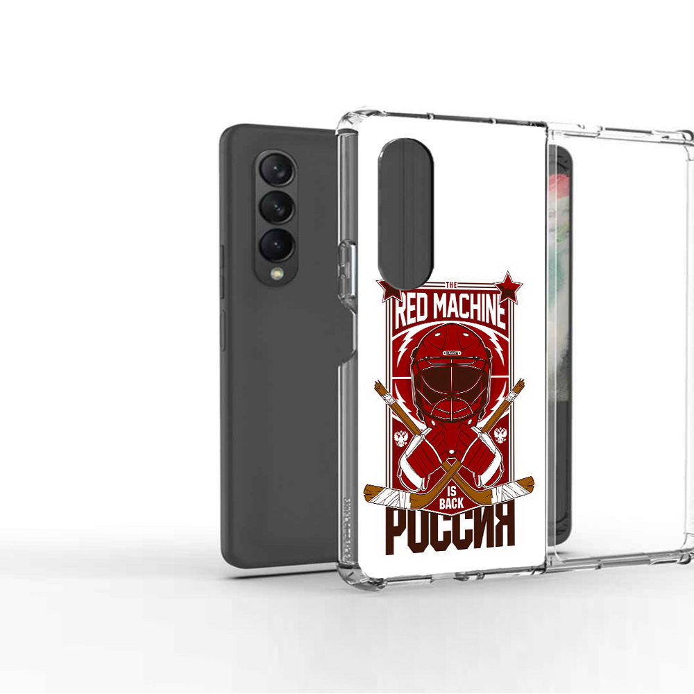 

Чехол MyPads Tocco для Samsung Galaxy Z Fold 3 хоккей россия, Прозрачный, Tocco