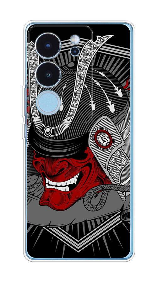 

Чехол на Vivo V29 "Красная маска самурая", Белый;красный;черный, 269350-1