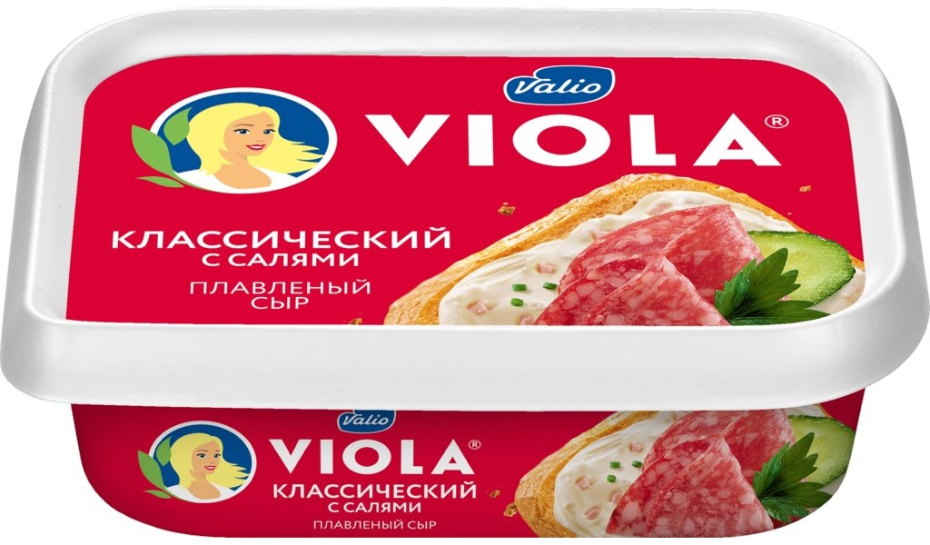 Плавленый сыр Viola Классический с салями 35 бзмж 190 г 175₽