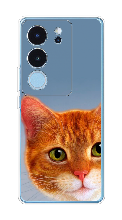 

Чехол на Vivo V29 "Любопытный котик", Коричневый, 269350-1