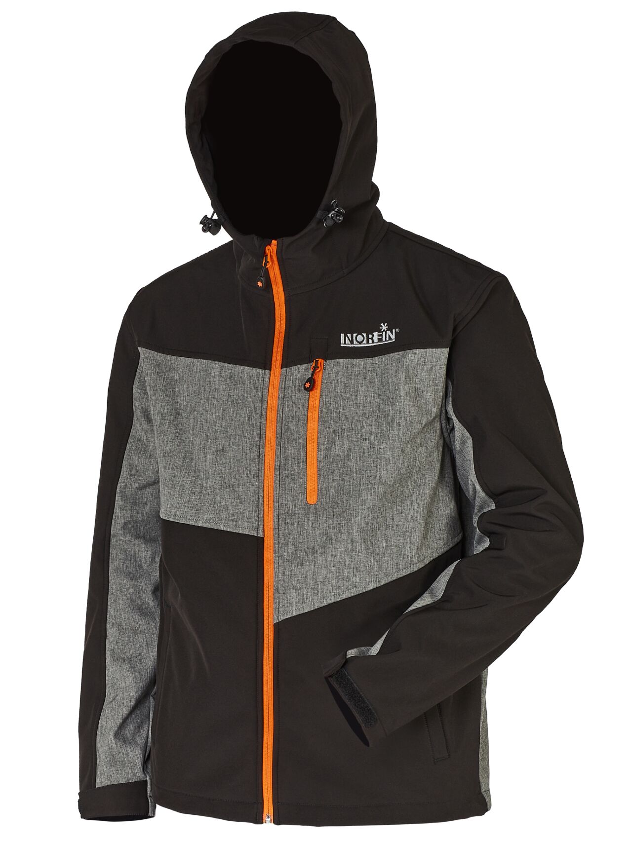 Куртка для рыбалки Norfin Vector, black/gray, XL, 180-186