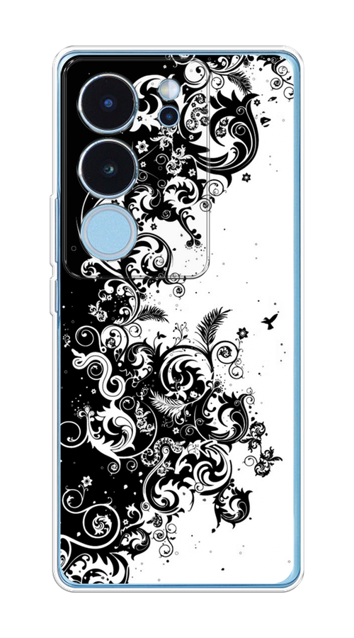 

Чехол на Vivo V29 "Черно белый узор", Белый;черный;серый, 269350-1