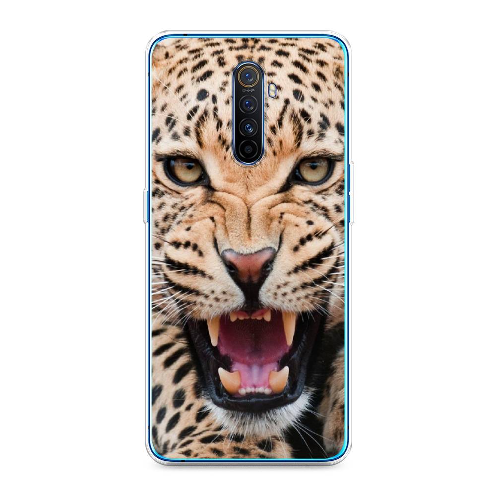 

Чехол на Realme X2 Pro "Леопард 3d", Бежевый;черный, 251750-6