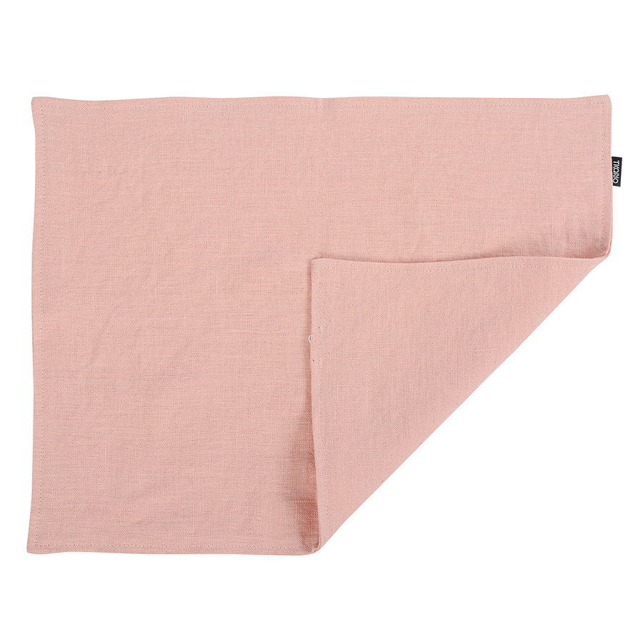 Салфетка под приборы из умягченного льна розово-пудрового цвета essential, 35х45 см Tkano