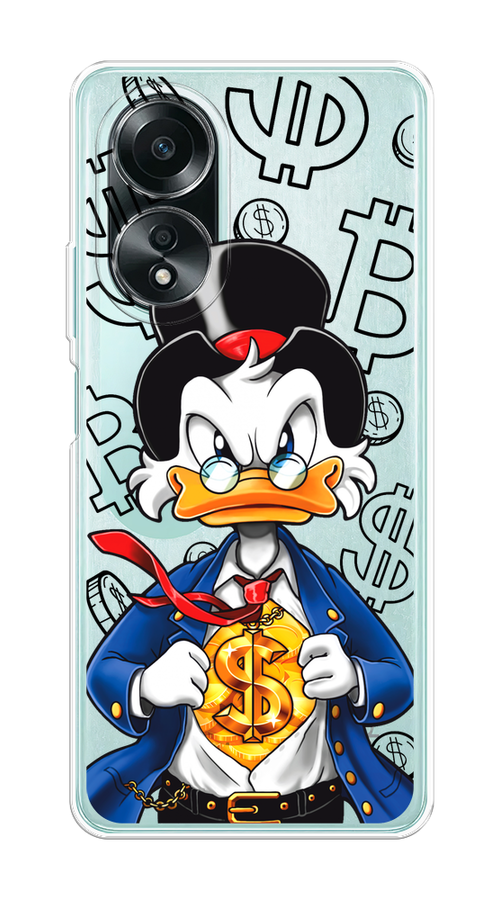 

Чехол на Oppo A58 4G "Scrooge Goldman", Черный;белый;синий, 2514950-1