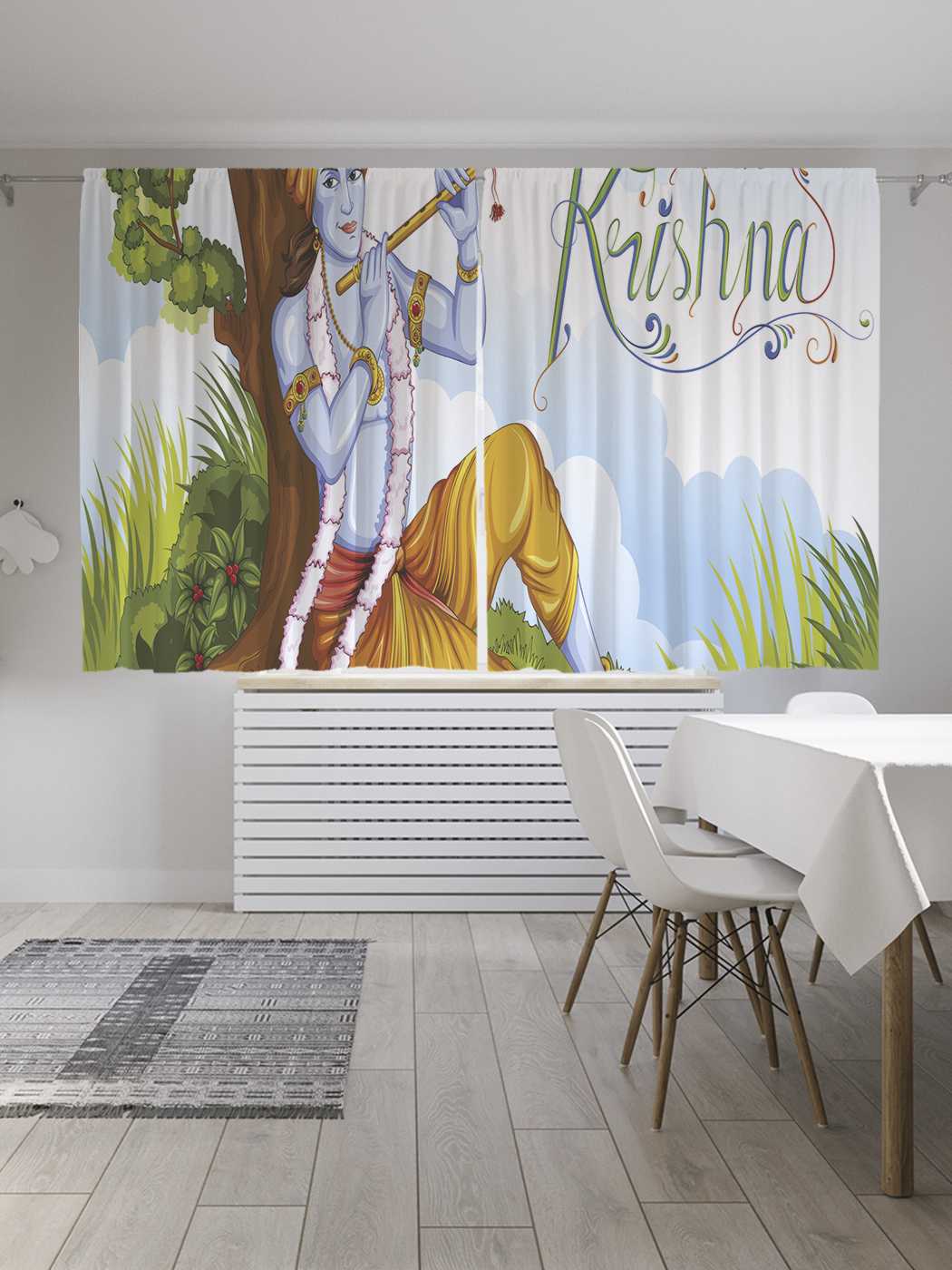 

Шторы JoyArty с фотопечатью "Шри Кришна" из сатена, 290х180 см, Шри Кришна