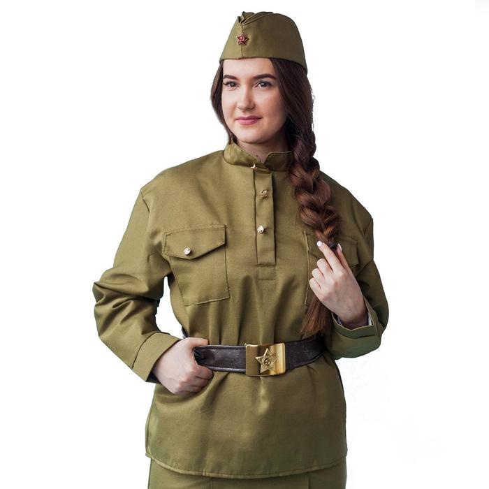 

Гимнастерка женская, люкс, размер 40-42, Зеленый