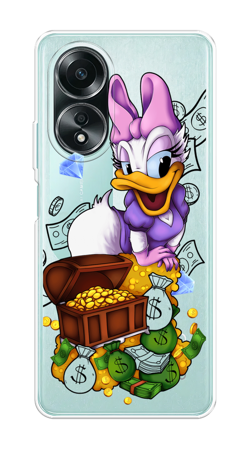 

Чехол на Oppo A58 4G "Rich Daisy Duck", Коричневый;белый;фиолетовый, 2514950-1