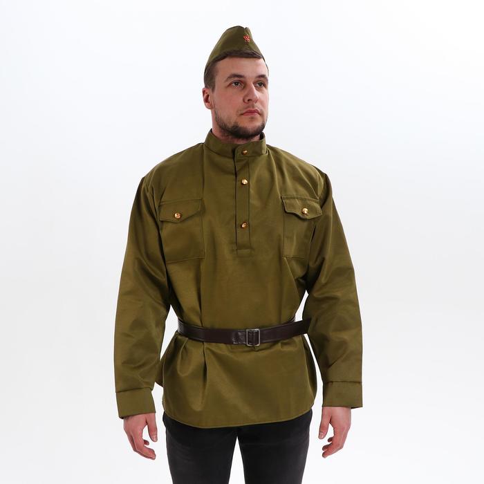 

Гимнастерка военная мужская, люкс, р. 50-52, Зеленый