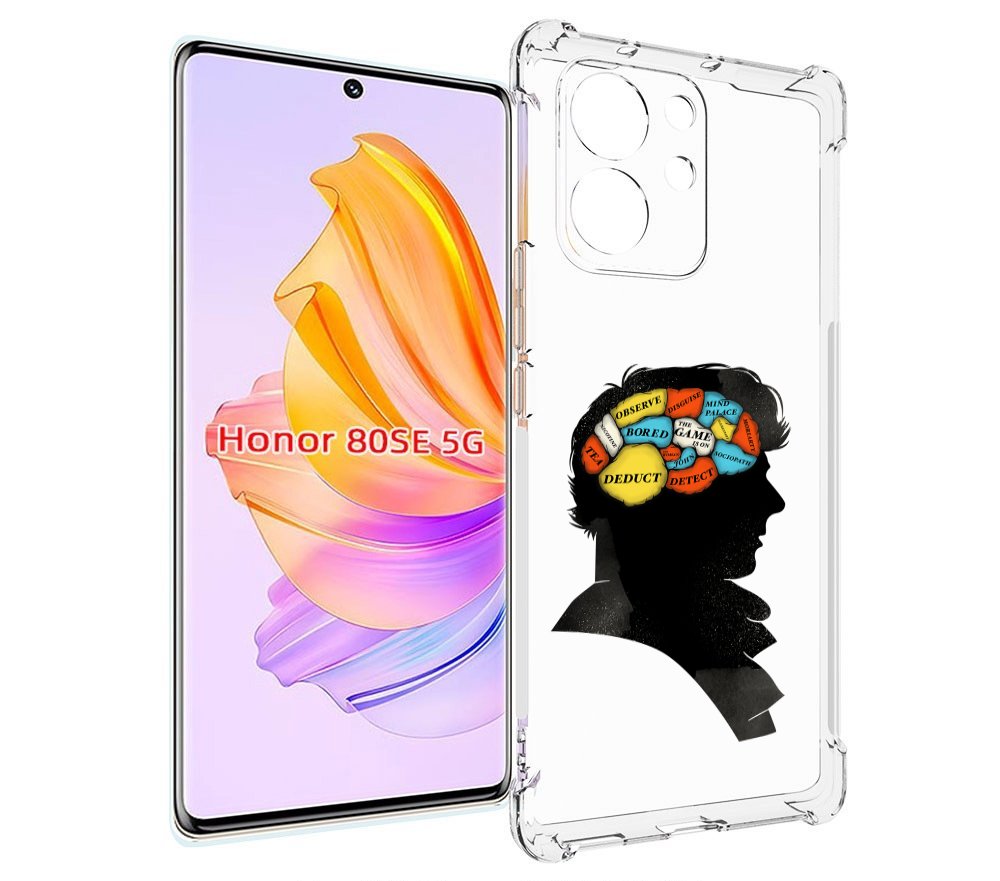 

Чехол MyPads темный рисунок для Honor 80 SE, Прозрачный, Tocco