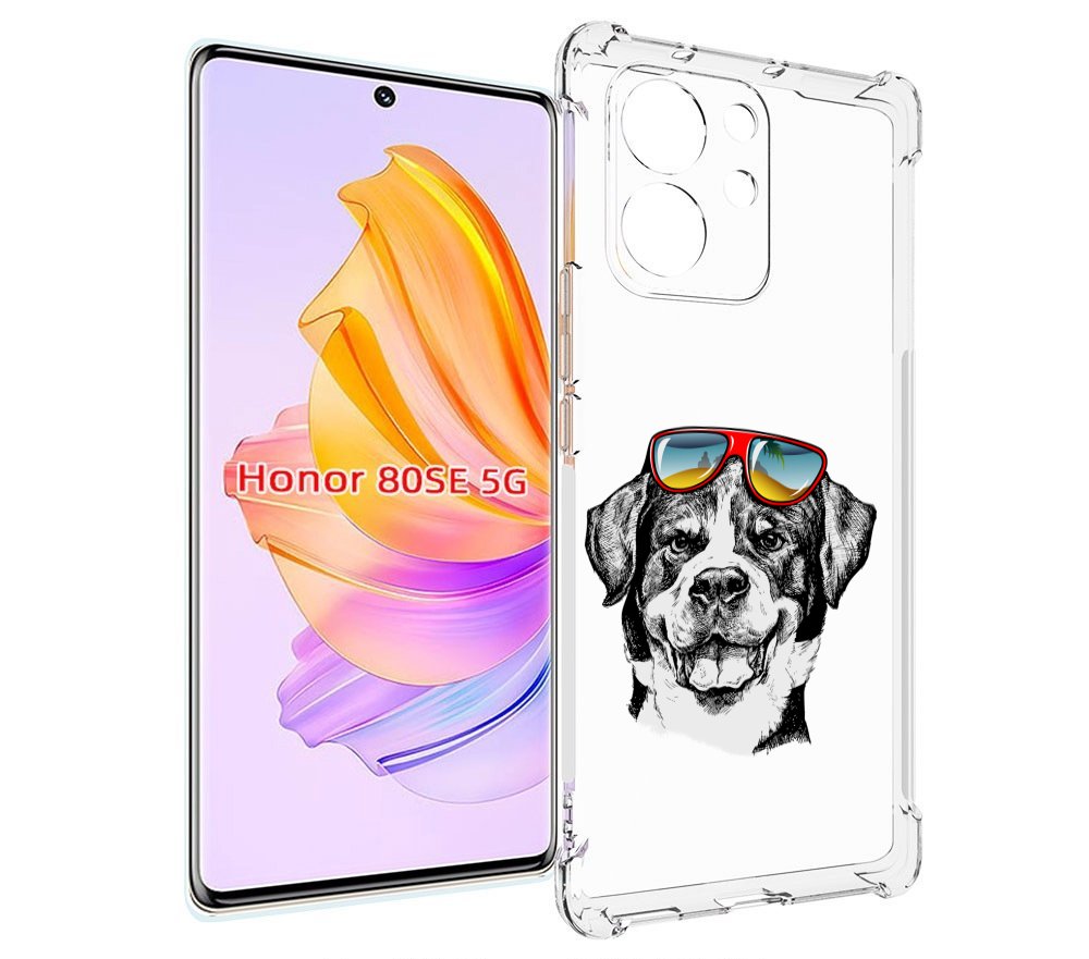 

Чехол MyPads счастливая собака для Honor 80 SE, Прозрачный, Tocco