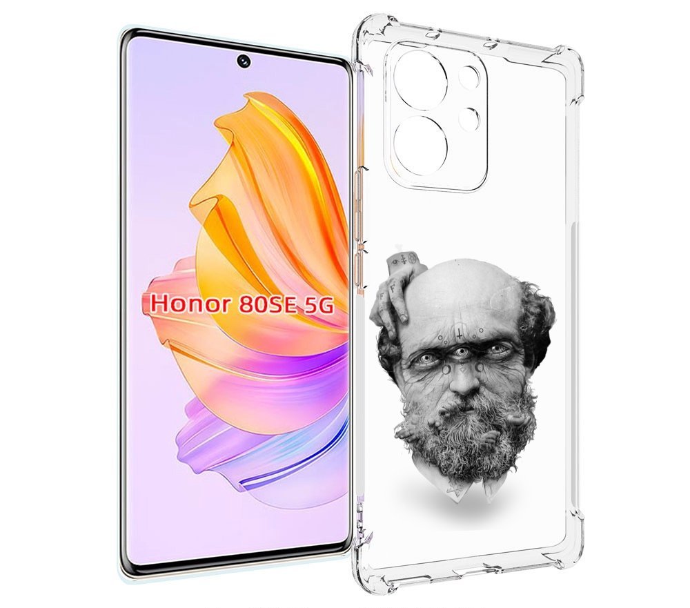 

Чехол MyPads страшный бородатый мужчина абстракция для Honor 80 SE, Прозрачный, Tocco