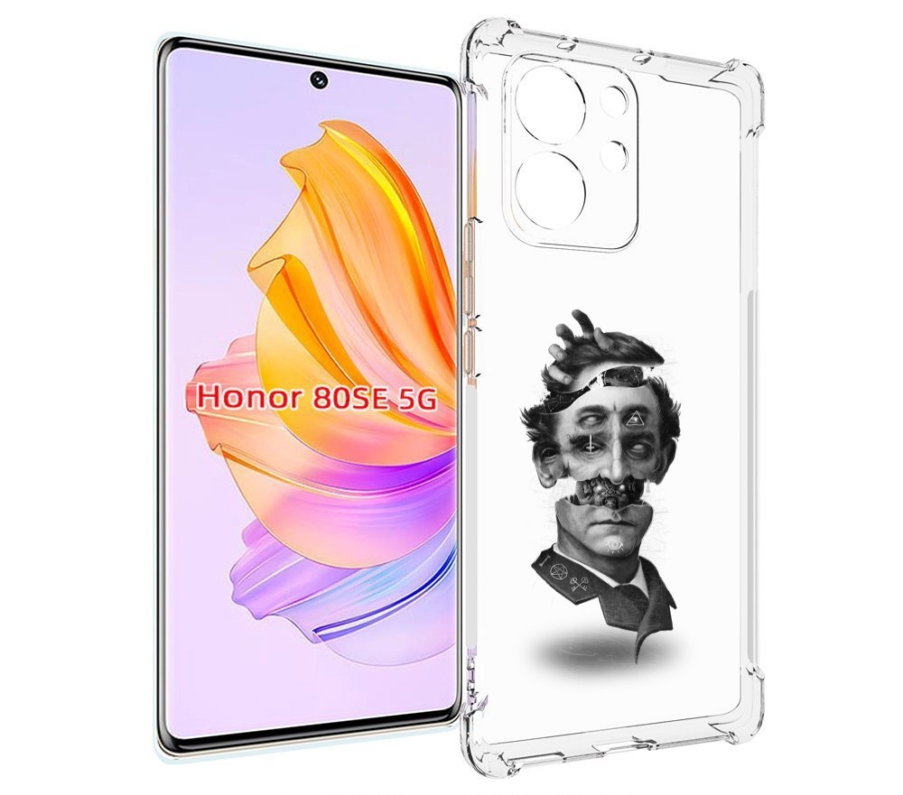 

Чехол MyPads страшное лицо абстракция для Honor 80 SE, Прозрачный, Tocco