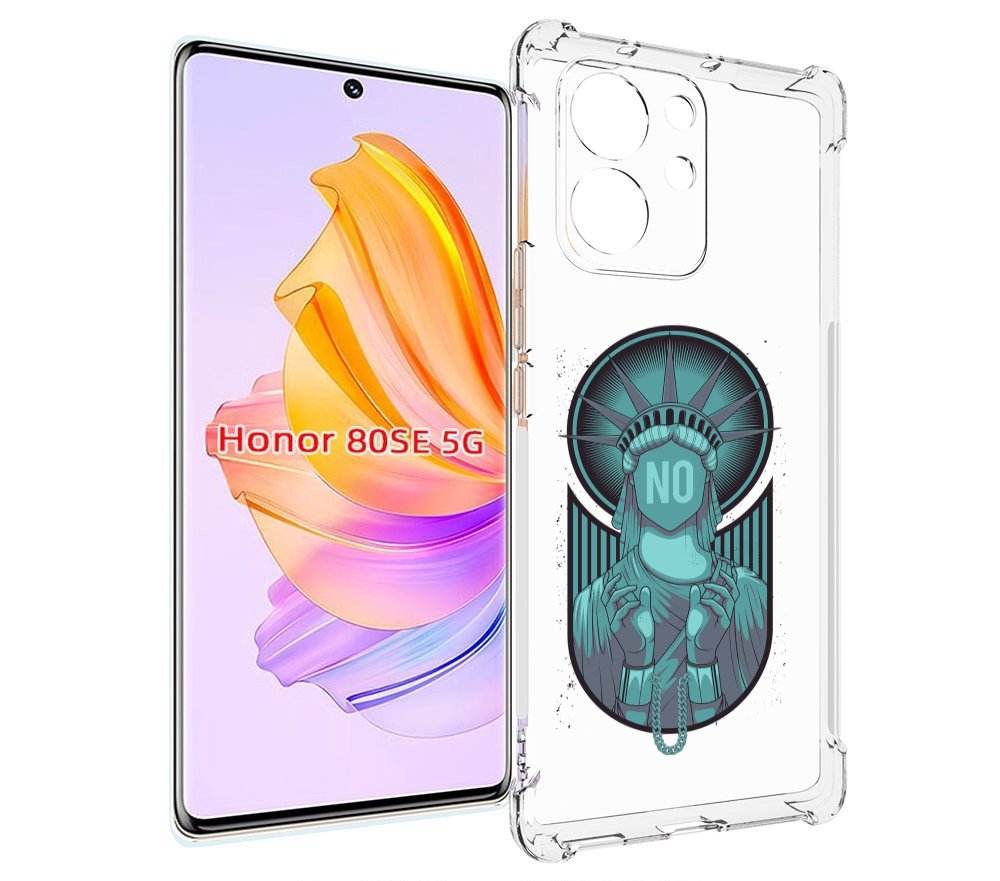 

Чехол MyPads статуя свободы зеленый для Honor 80 SE, Прозрачный, Tocco