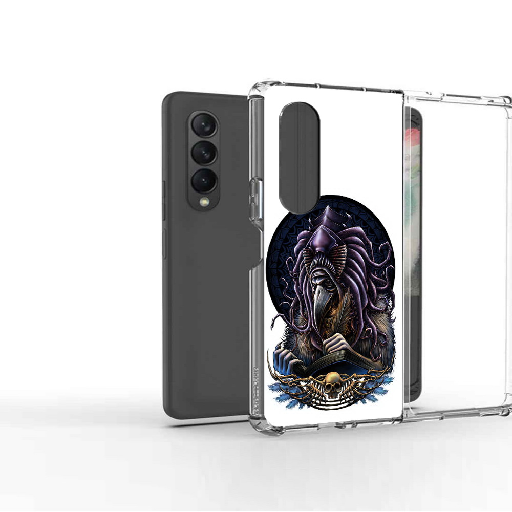 

Чехол MyPads Tocco для Samsung Galaxy Z Fold 3 умный ворон, Прозрачный, Tocco