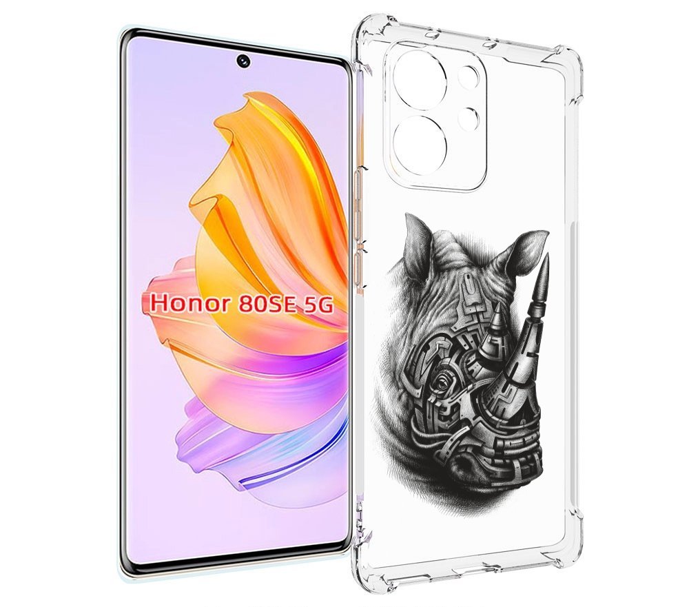 

Чехол MyPads стальной носорог для Honor 80 SE, Прозрачный, Tocco