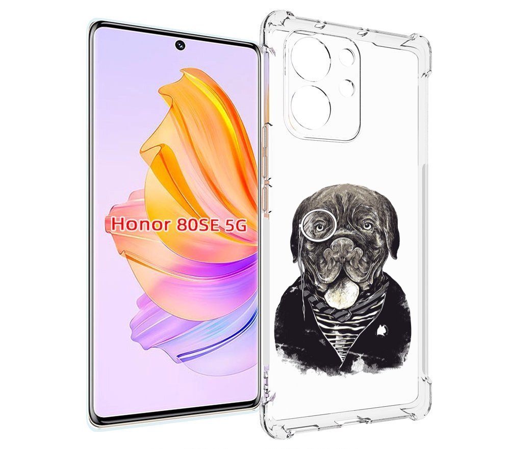 

Чехол MyPads солидный песик для Honor 80 SE, Прозрачный, Tocco