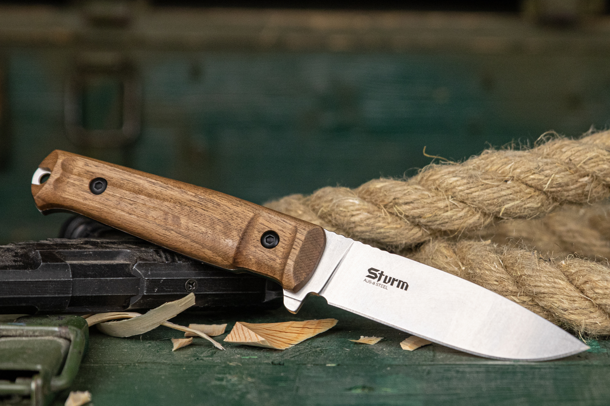 

Тактический нож Kizlyar Supreme Sturm в стали AUS-8 с финишем StoneWash Орех, Коричневый, Sturm