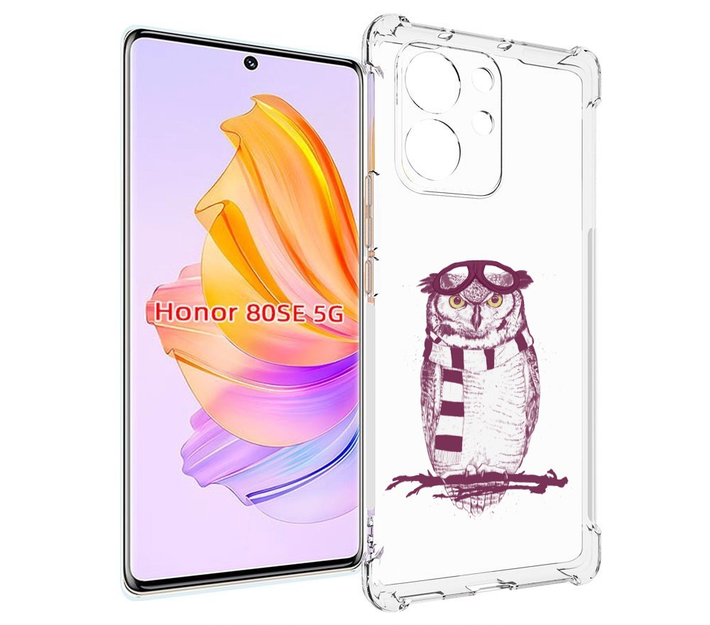 

Чехол MyPads сова-летчик для Honor 80 SE, Прозрачный, Tocco
