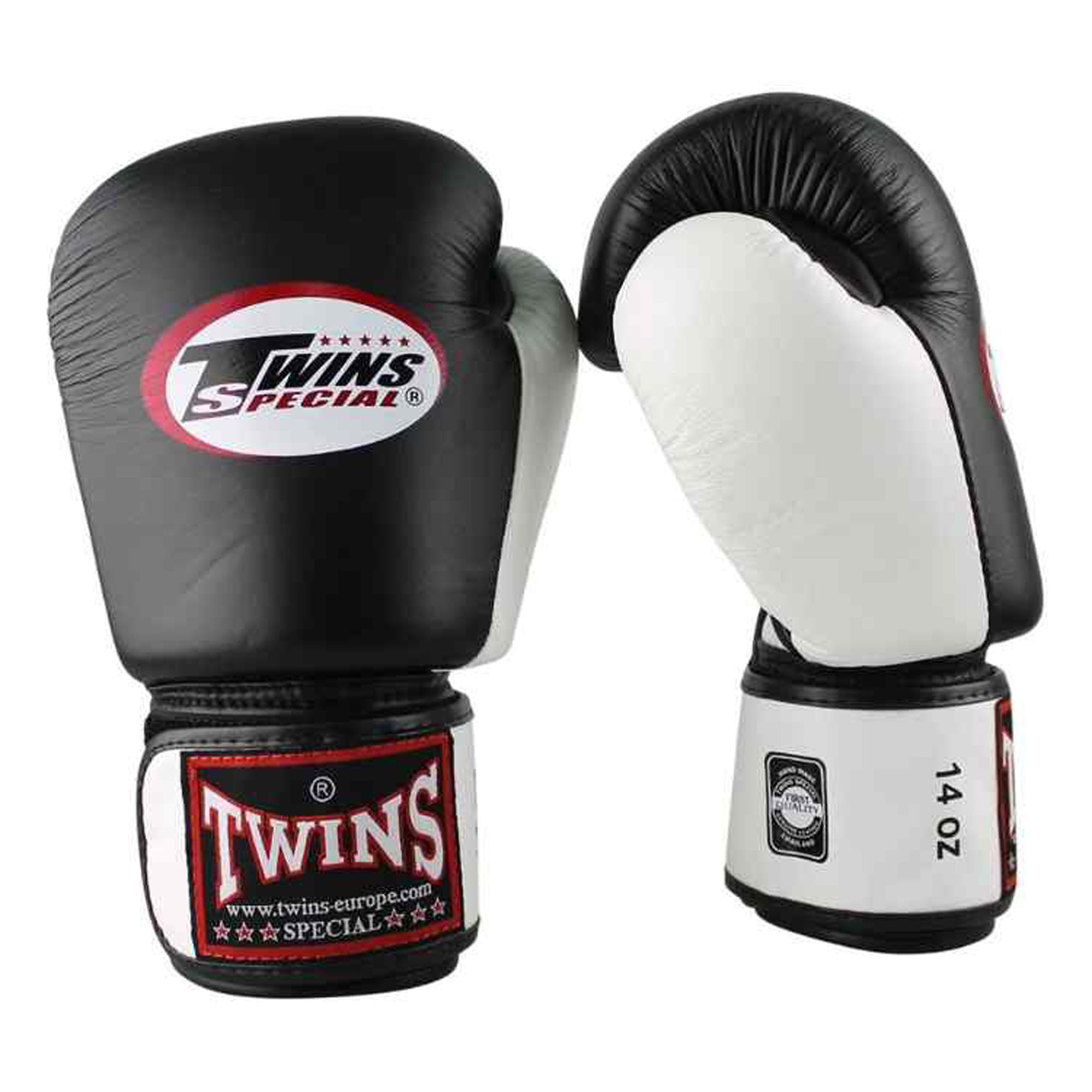 Перчатки боксерские Twins Special чёрно-белые 14 унций BGVL3-2T 12780₽