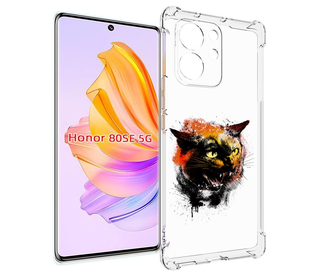 

Чехол MyPads сиамский кот для Honor 80 SE, Прозрачный, Tocco