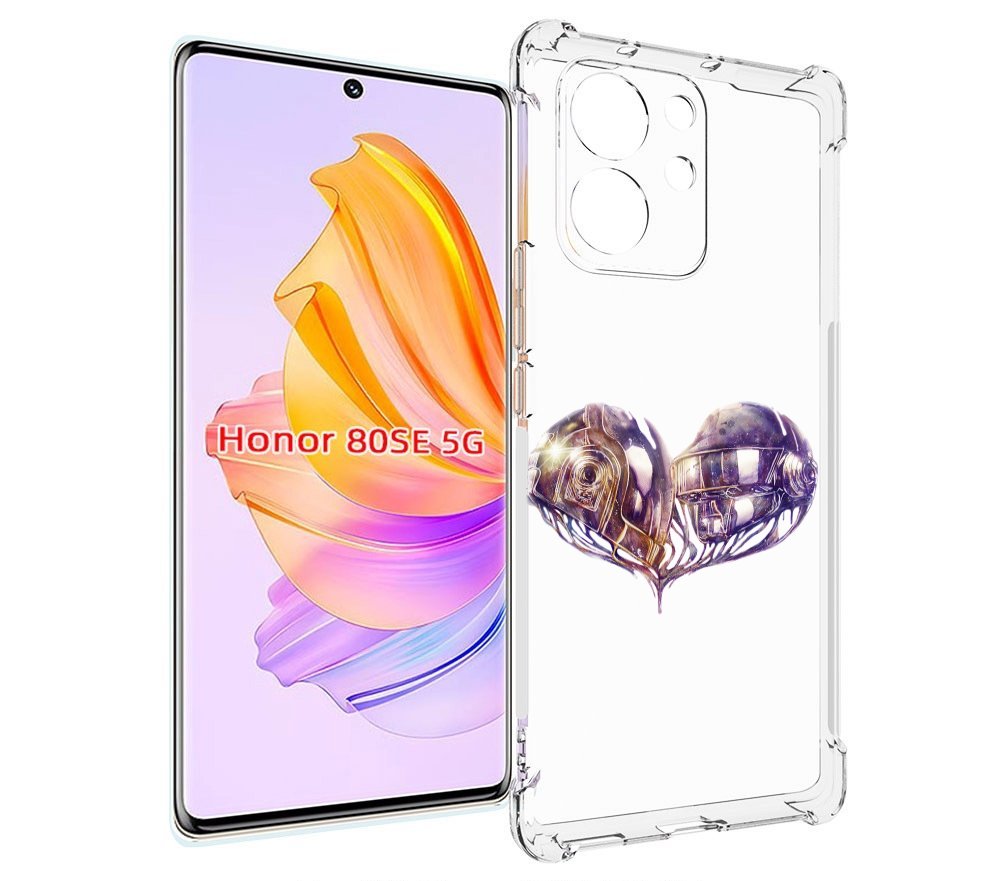 

Чехол MyPads сердце абстракция для Honor 80 SE, Прозрачный, Tocco