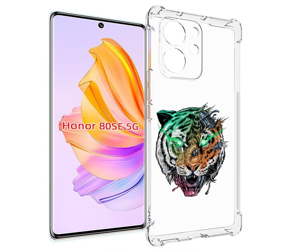 

Чехол MyPads робо-тигр для Honor 80 SE, Прозрачный, Tocco