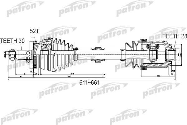 

Приводной вал PATRON PDS0501