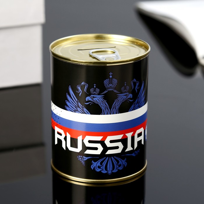 фото Копилка-банка металл "russia" 7,3х9,5 см nobrand