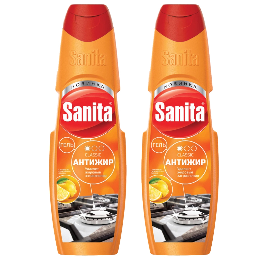 

Средство для чистки плит Sanita Гель Антижир 500 г х 2 шт.