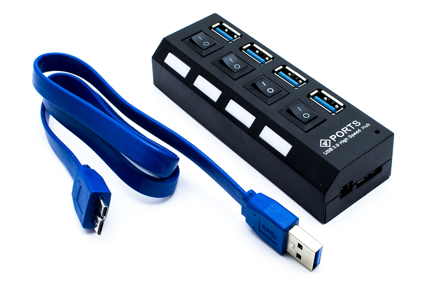 USB-концентратор USB3.0 на 4 порта с включением каждого USB порта