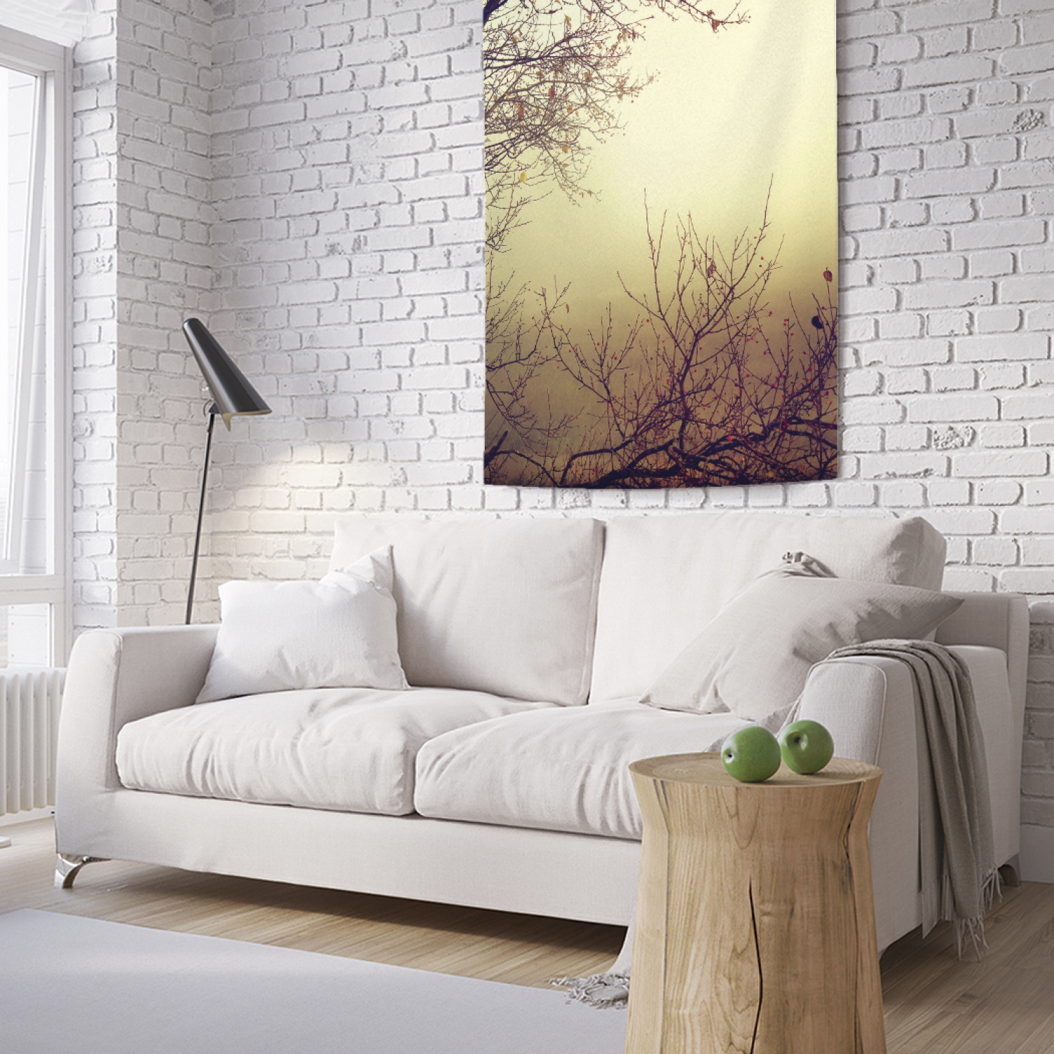 

Вертикальное фотопанно на стену JoyArty Туман за ветками 100x150 см, Туман за ветками
