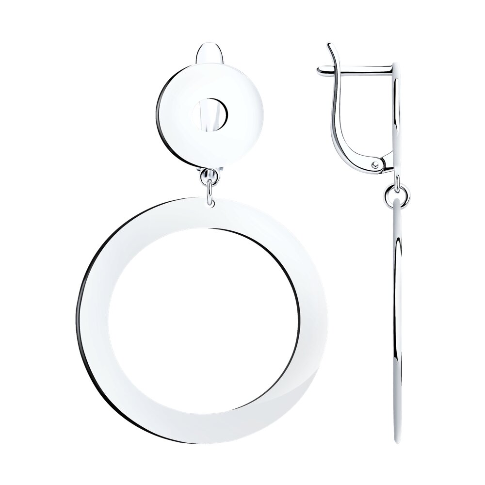 

Серьги из серебра без вставки SOKOLOV 94025309, 94025309