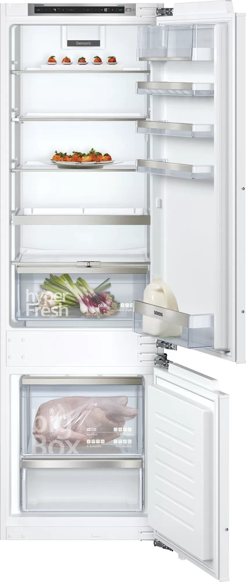 Встраиваемый холодильник Siemens KI87SADD0 белый холодильник siemens kg39nai26r серебристый