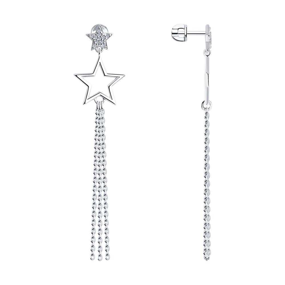 

Серьги из серебра с фианитом SOKOLOV 94025278, 94025278