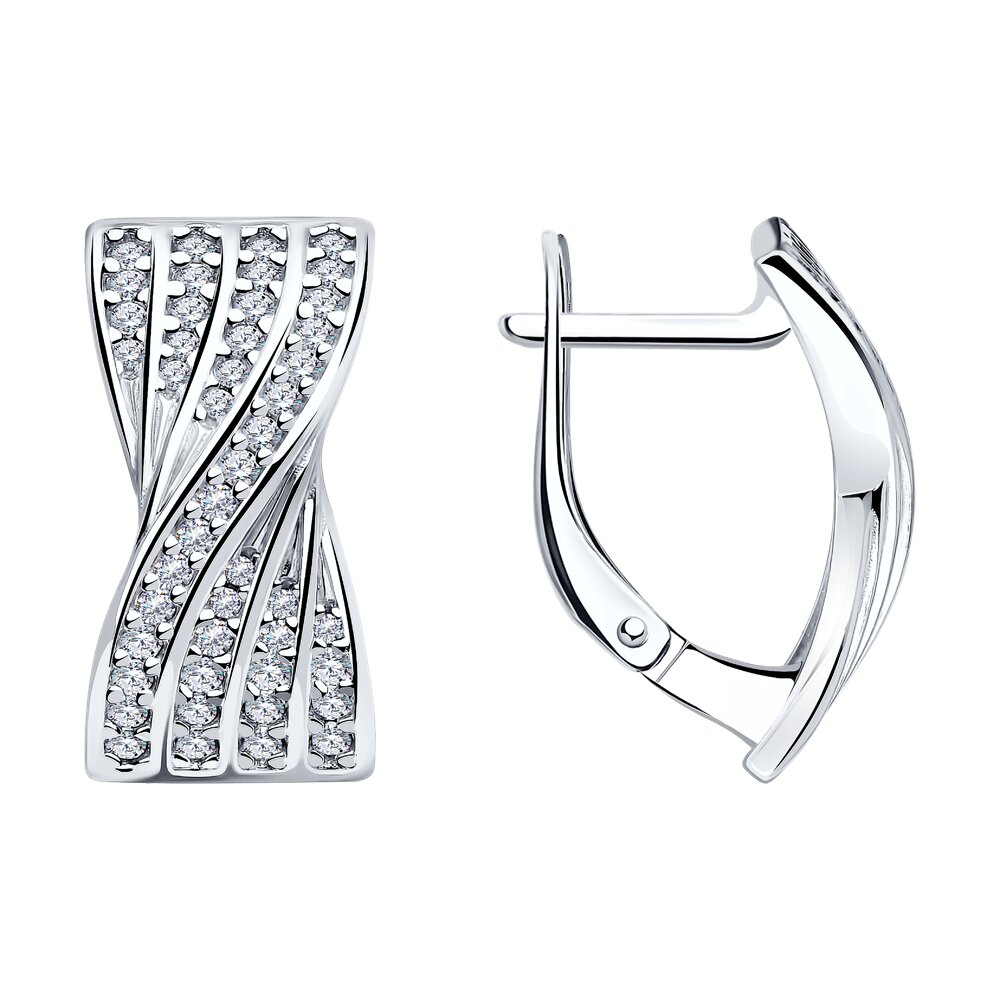 

Серьги из серебра SOKOLOV 94025276, фианит, 94025276