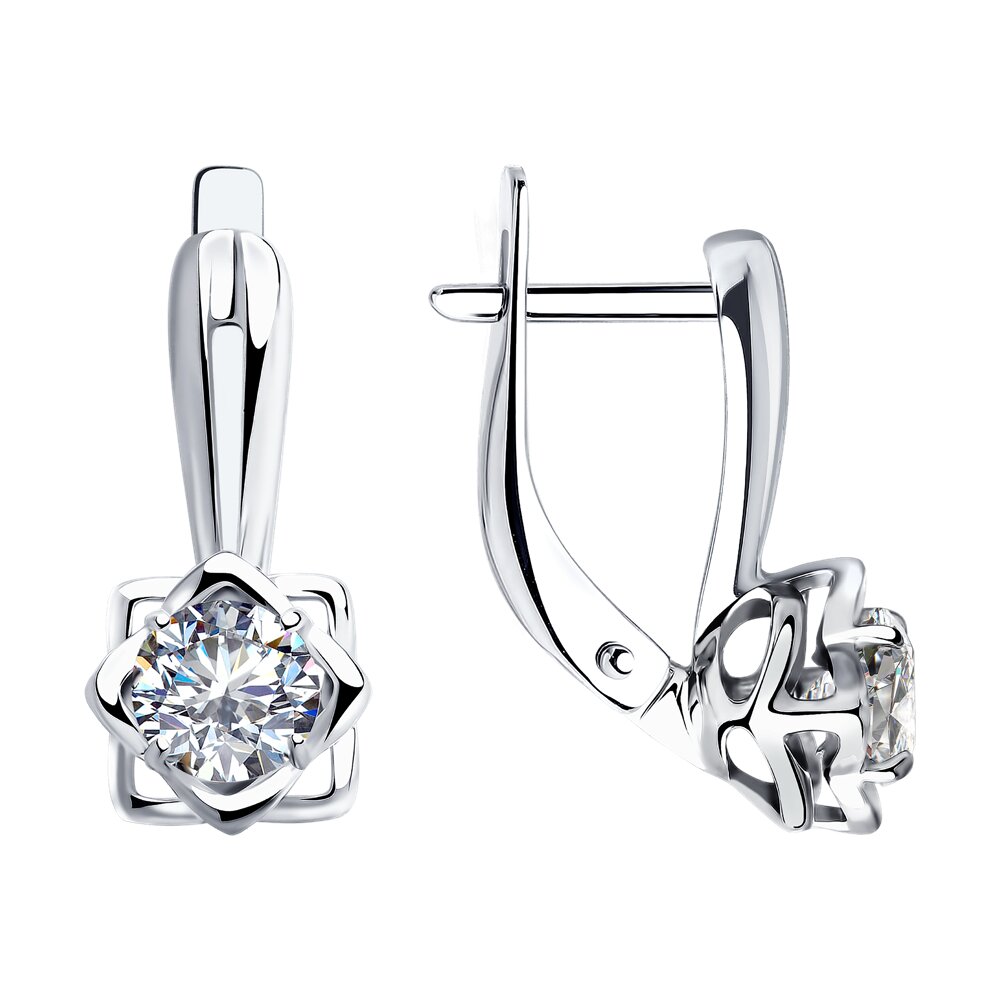 

Серьги из серебра SOKOLOV 94025255, фианит, 94025255