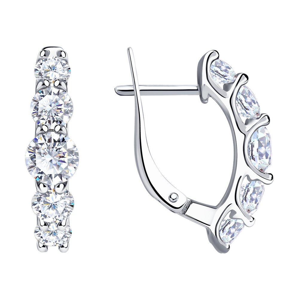 

Серьги из серебра SOKOLOV 94025231, фианит, 94025231